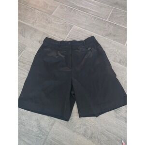 Tail Golf Shorts High Waist‎ Pockets Black Bermuda Pleat Size 10